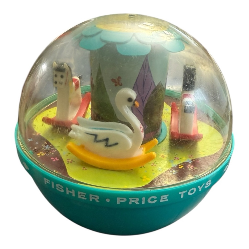 Vintage 1966 Fisher Price Roly Poly Chime Ball #165 Carousel Toy